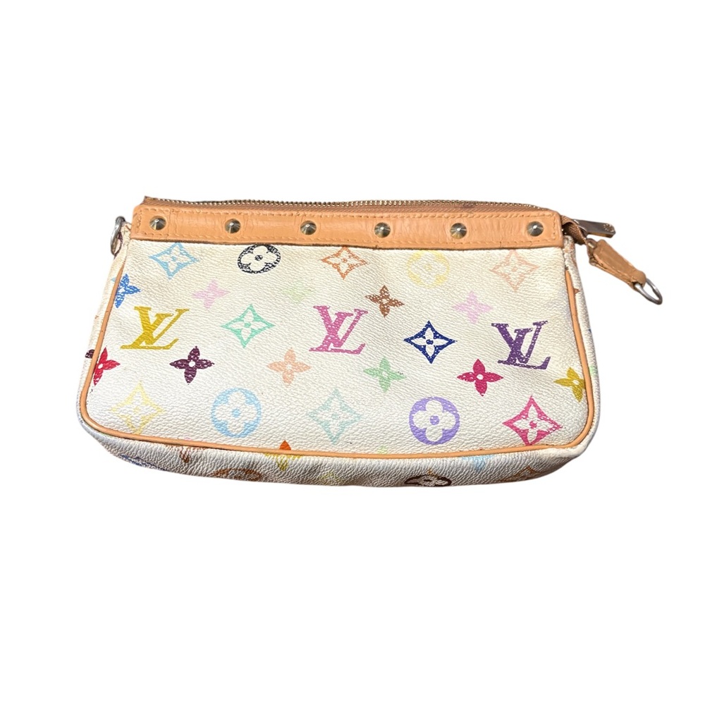 Louis Vuitton Multicolor Monogram Canvas Pochette Bag in White - Picture 2 of 6